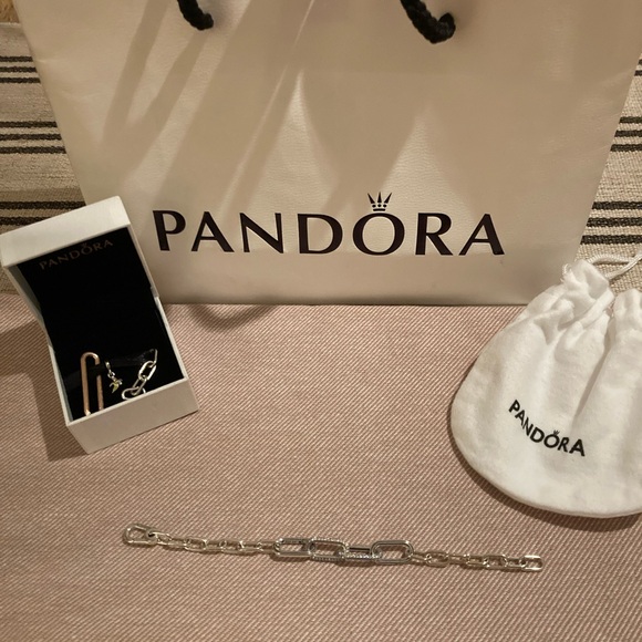 Pandora Jewelry - Pandora Me Link Bracelet with Styling Links and Charm